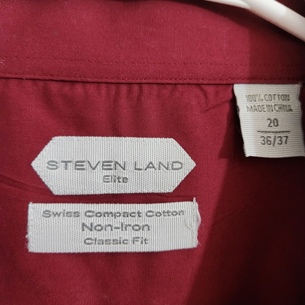 Lot of 6 Steven Land Dress Shirt Men's Long Sleeve 20/ 36-37 Big and Tall. Exce